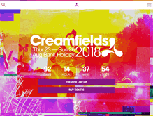 Tablet Screenshot of creamfields.com